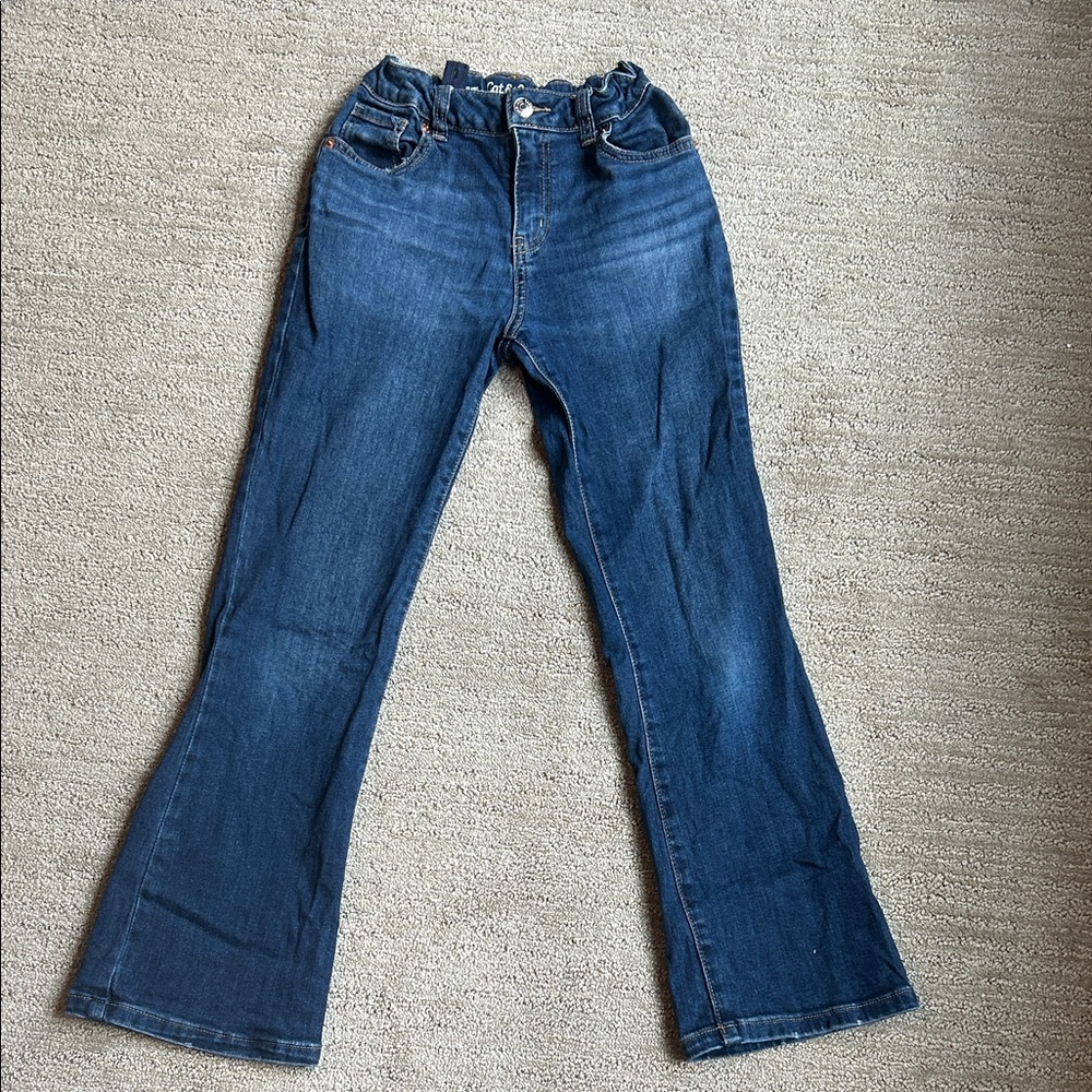 Cat & Jack Dark Blue Flare Girls Jeans